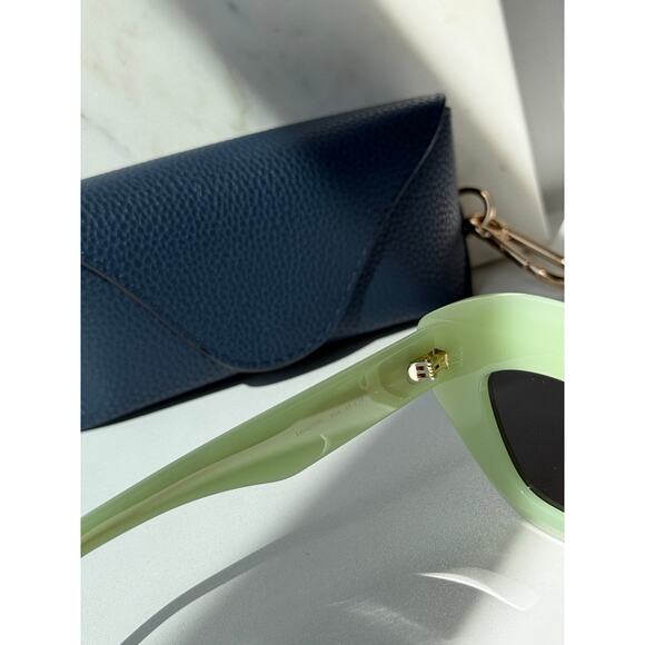 NEW Loewe LW40127I Anagram Thick Sunglasses in Green